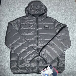 Reebok‎ Men's Puffer Jacket Glacier Shield Insulated Hooded Outerwear Size L